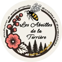 logo abeilles de la terrière cercle beige